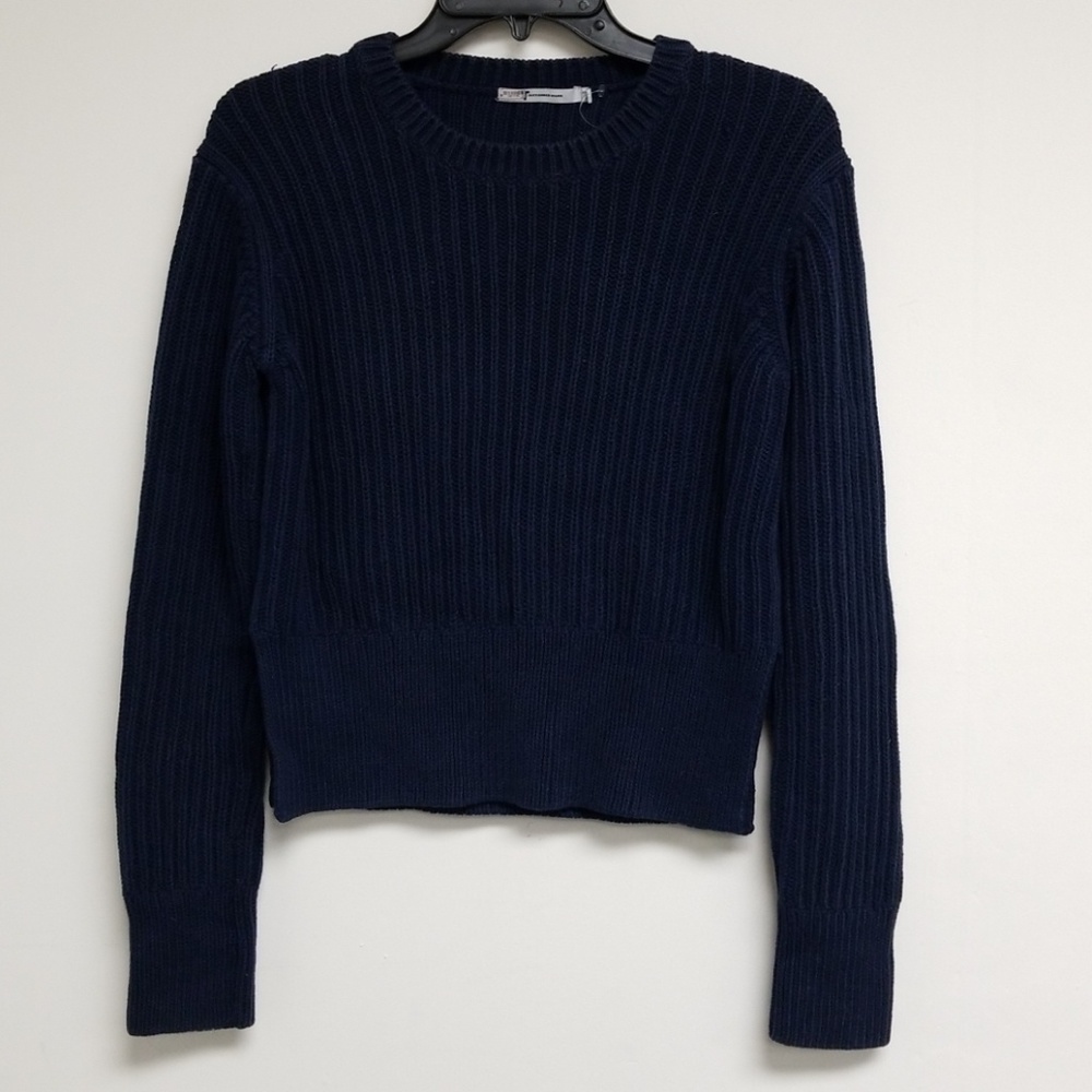 T Alexander Wang Navy Split Sides Sweater Size XS
